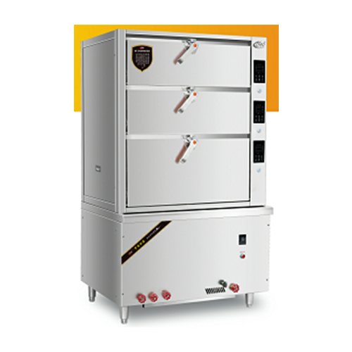 豪华型三门海鲜燃气蒸柜